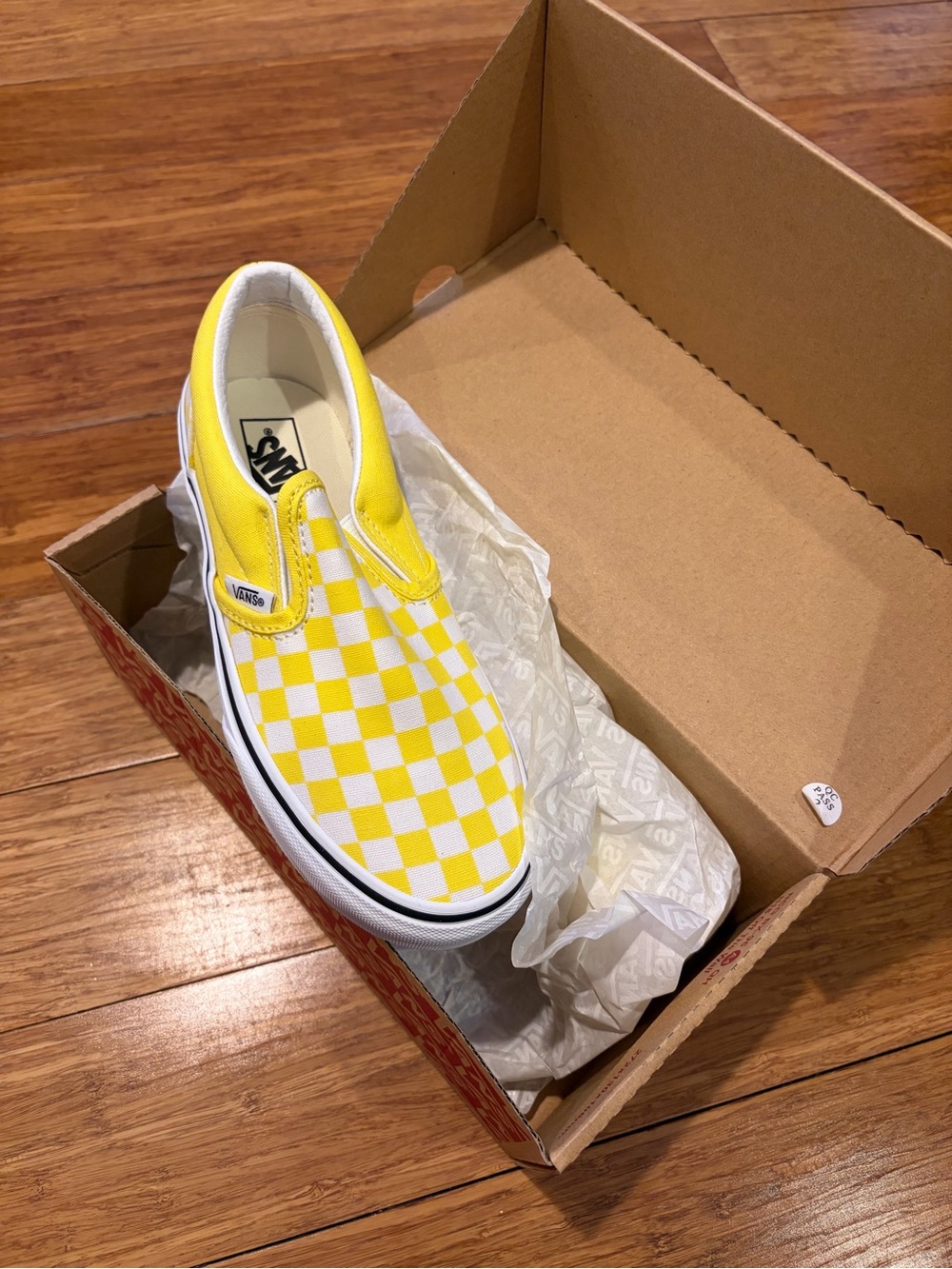 Vans Kids Slip-On Checkerboard Sneakers - Yellow/White